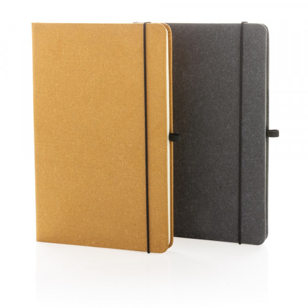 GRS Recycled leather hardcover notebook A5